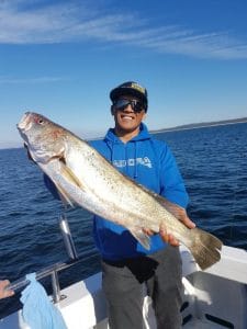 Boy caught a Giant Golden Trevally in Winter 2018